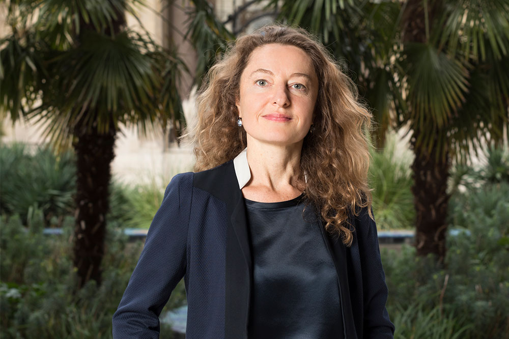 Delphine Levy, in the garden of the Petit Palais.