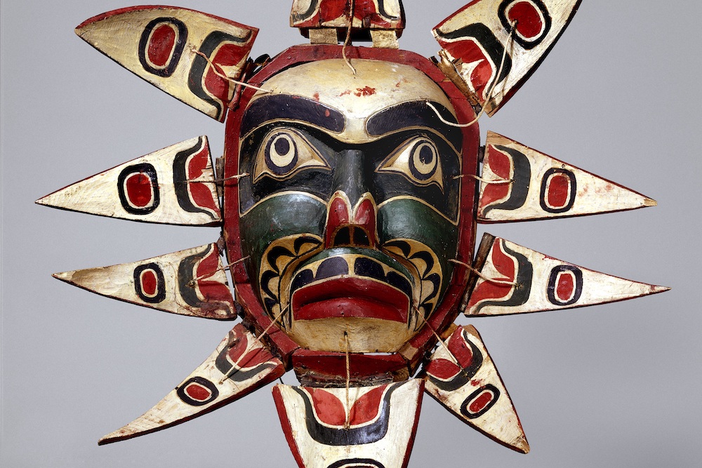 Mask (detail; c. 1910), Kwakwaka’wakw people.