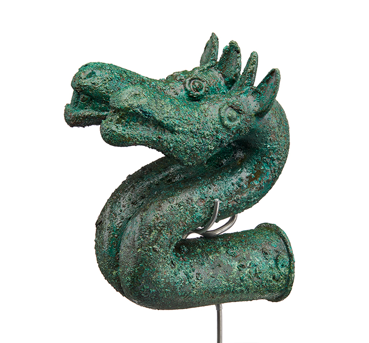 Bronze twin horse-snake hybrid from hoard (1200-1000 BC). National Museum of Denmark/Ofret Museum