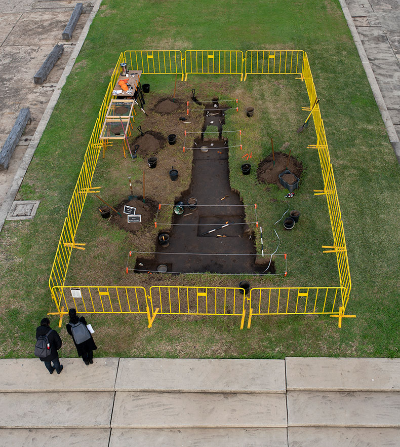 Shadow on the Land and Excavation and Bush Burial (2020), Nicholas Galanin. Courtesy the artist; photo: Alex Robinson