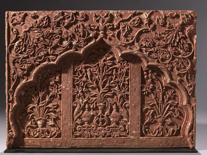 Jali, (c. 1680–1730), Indian, probably Rajasthan, red stone, 72 ×  97cm.