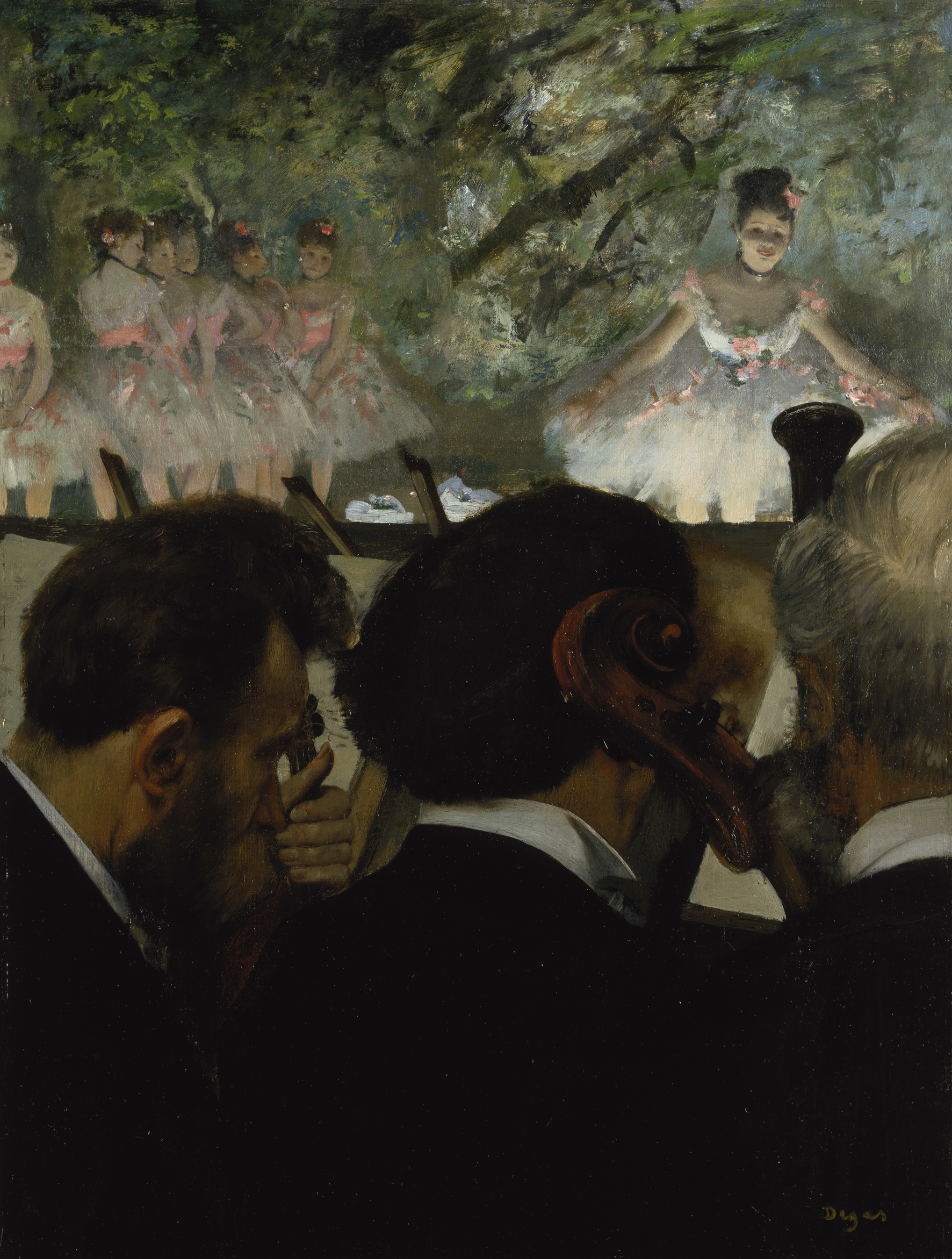 Orchestra Musicians (Musiciens à l'Orchestre), (1872), Edgar Degas
