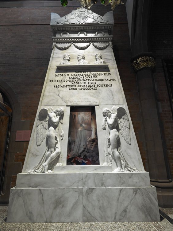 Replica of the monument to the Stuarts by Antonio Canova in St Peter’s Basilica in Rome.