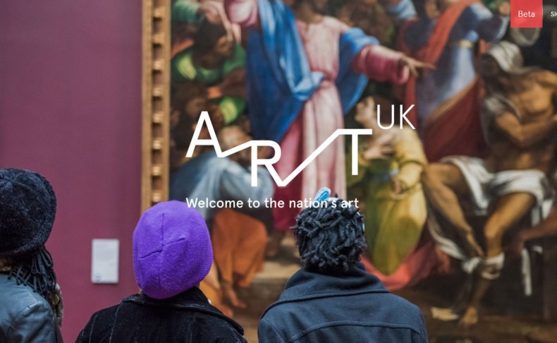 The homepage of Art UK, which was launched today (24 February 2016)