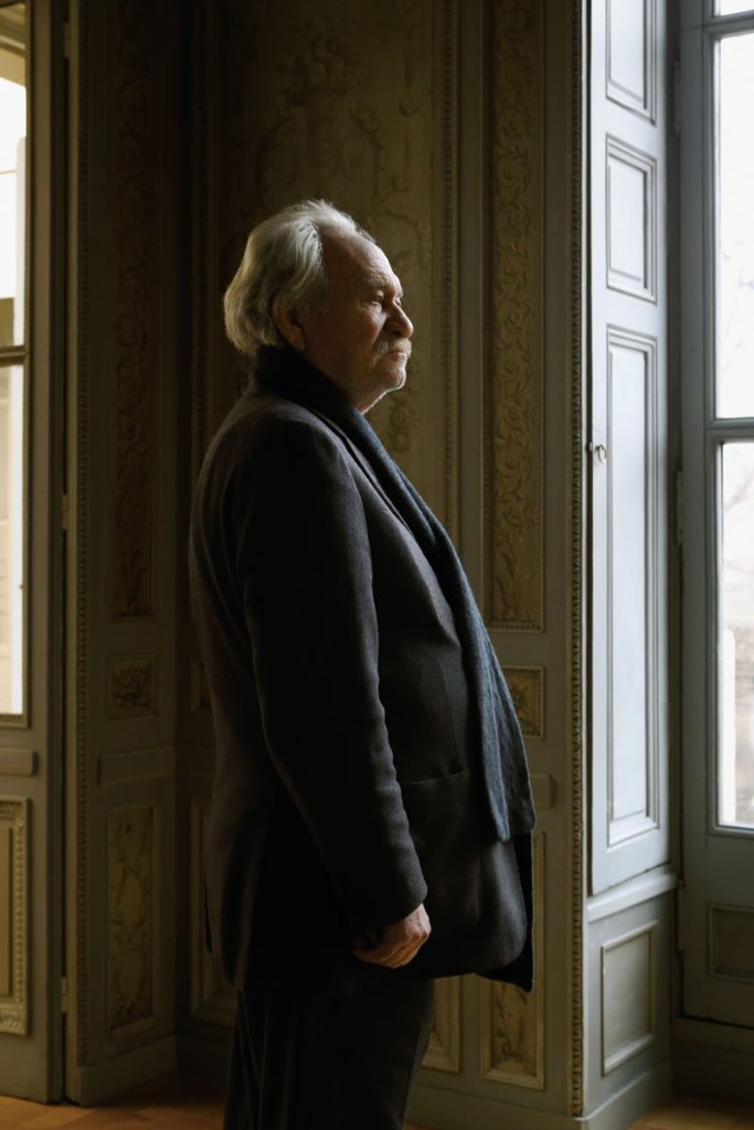 Jannis Kounellis photographed at the Monnaie de Paris, March 2016.