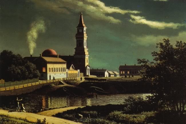 Oulu by Moonlight (1867), Ferdinand von Wright