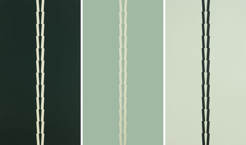 From Borromini, Blue, triptych by Tess Jaray
