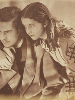 John and Minnie Constable looking into the fire ‘All Hallows Eve’ (John Constable, Minnie Constable)