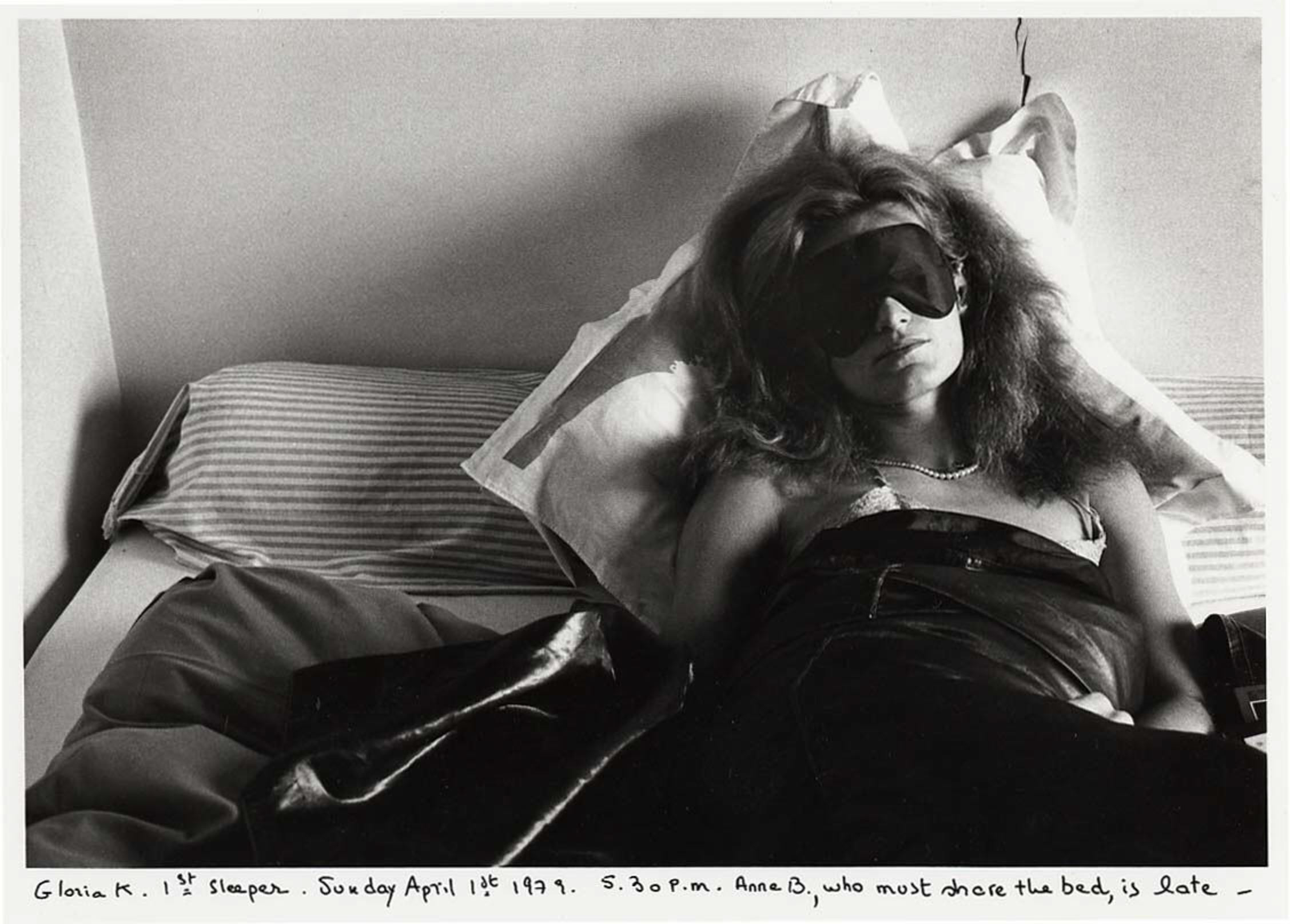 Gloria K., first sleeper. Anne B., second sleeper (1979), Sophie Calle