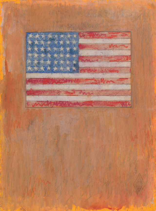 Flag on Orange Field