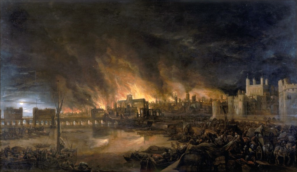 Detail of the Great Fire of London by an unknown painter. Photo: Wikimedia Commons