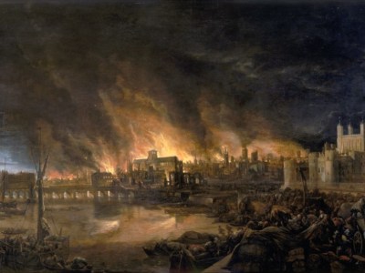 Detail of the Great Fire of London by an unknown painter. Photo: Wikimedia Commons