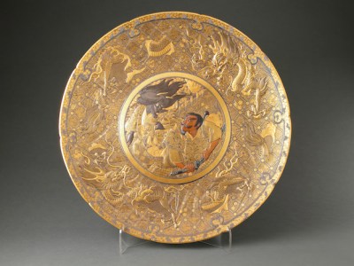 Damascene plate signed Komai, Japan, Meiji period (1868–1912)
