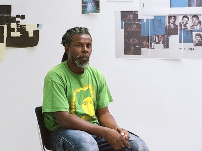 Hurvin Anderson photographed in his studio in London in August 2016. Photo by Jooney Woodward