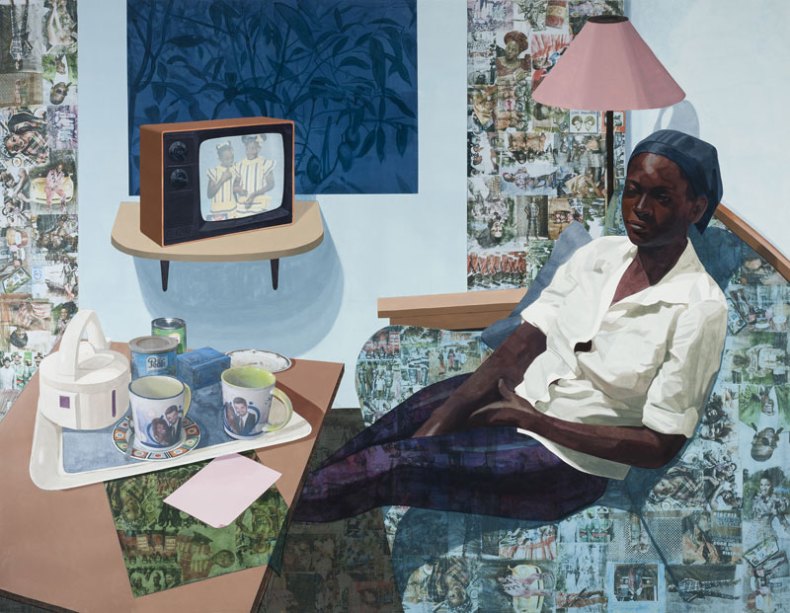 Super Blue Omo (2016), Njideka Akunyili Crosby