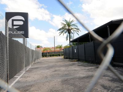 A view of the Pulse nightclub main entrance on 21 June, 2016 in Orlando, Florida. The Orlando community continues to mourn the victims of the deadly mass shooting at a gay nightclub. Photo by Gerardo Mora/Getty Images