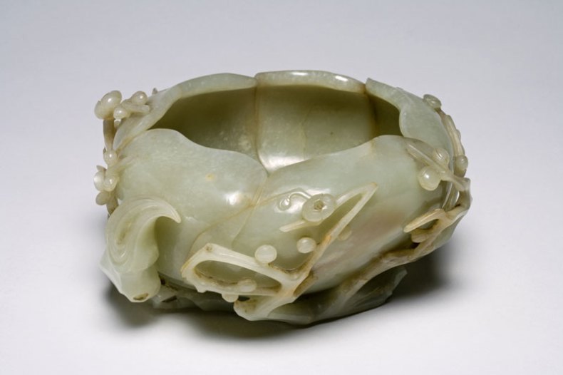 Jade brush washer, (16th century), Chinese, late Ming dynasty, jade. Fitzwilliam Museum, Cambridge