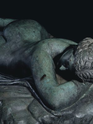 A bronze reclining figure of the Hermaphrodite (probably mid 17th century), Italy. Cast from the antique marble restored by Ippolito Buzzi in 1621-23. Christie's, estimate £200,000-300,000