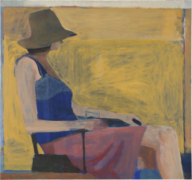 Seated Figure with Hat (1967), Richard Diebenkorn. National Gallery of Art, Washington, D.C. © 2016 The Richard Diebenkorn Foundation