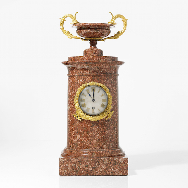 Table clock in granitell (1930-50). Photo: Stockholms Auktionsverk. Nationalmuseum Sweden