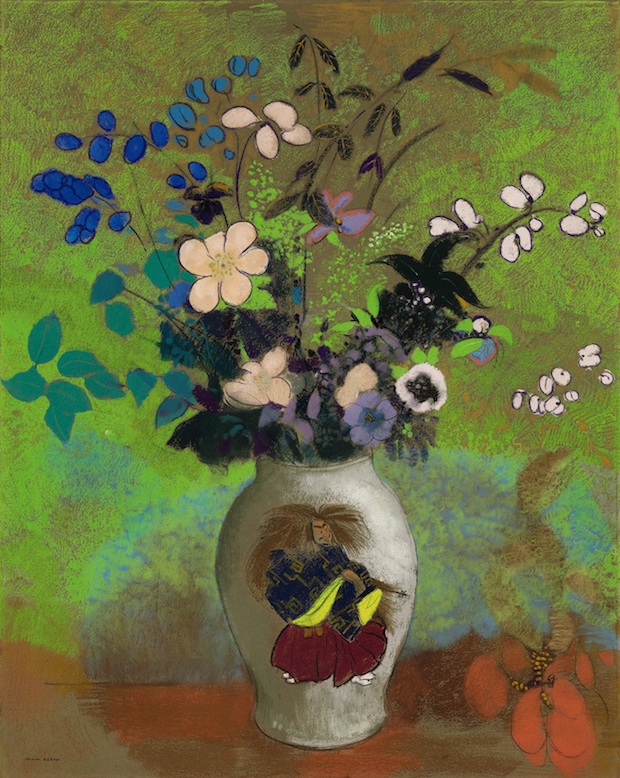 Vase au guerrier japonais (c. 1905), Odilon Redon. Courtesy Sotheby's (£2.04m)