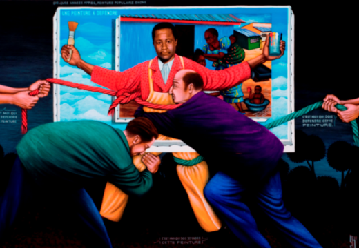 A Painting to Defend, (1993), Chéri Samba.