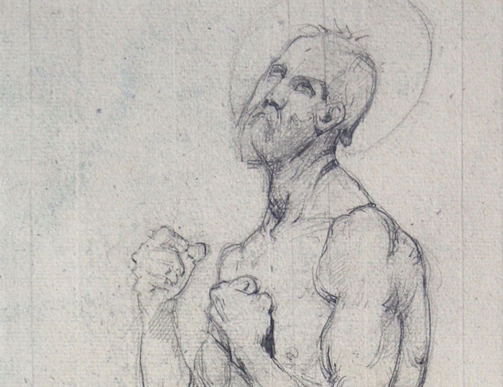 Saint Francis of Assisi (detail) (1842), Jean-Auguste-Dominique Ingres. Galerie de Bayser, €40,000