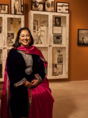Kiran Nadar photographed in her museum