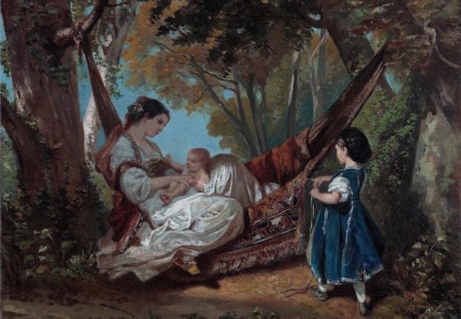 Mother and Child on a Hammock (c. 1844), Gustave Courbet. Matthiesen Gallery, price on application