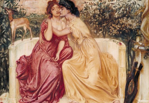 Sappho and Erinna in a Garden at Mytilene (1864), Simeon Solomon. Courtesy of Tate