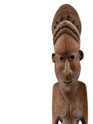 Male ancestor figure (detail; c. 1790), Sepik River region, New Guinea. Bernard de Grunne, around €1m