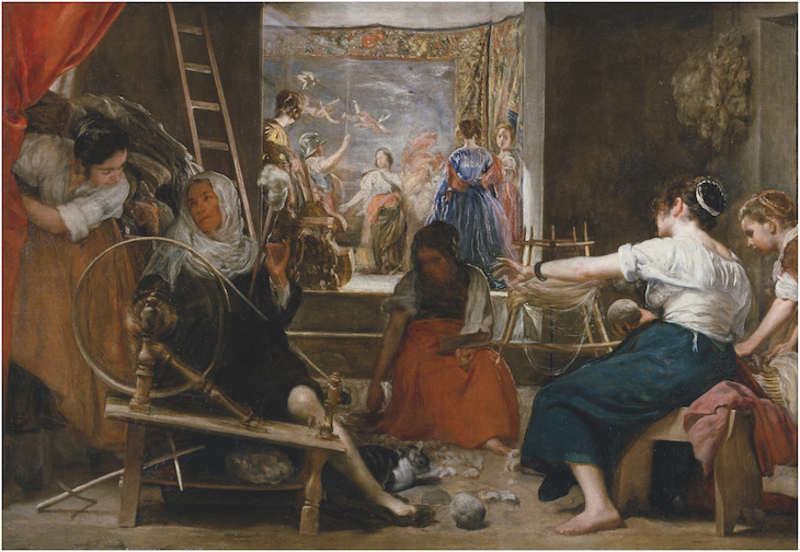 Las Hilanderas (c. 1655–60), Diego Rodriguez de Silva y Velazquez. Musei del Prado, Madrid