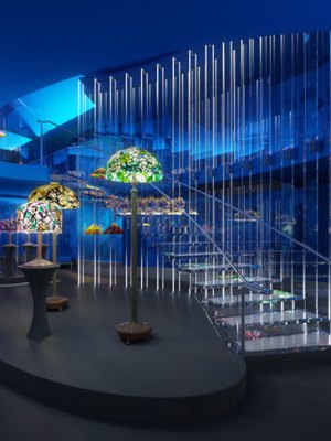 Rendering of glass staircase in the Tiffany Gallery, Fourth Floor, New-York Historical Society. Courtesy Eva Jiřičná Architects