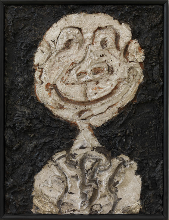 Personnage hilare (Portrait de Francis Ponge) (1947), Jean Dubuffet. Stedelijk Museum Amsterdam