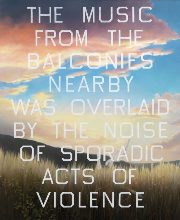 The Music from the Balconies (1984) Ed Ruscha. Scottish National Gallery of Modern Art, Edinburgh