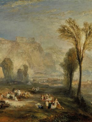 Ehrenbreitstein, or The Bright Stone of Honour and the Tomb of Marceau, from Byron's Childe Harold (1835), J.M.W. Turner. Sotheby's London: estimate £15–£25m