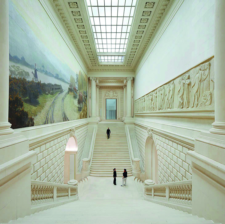 Main staircases in the 19th-century Palais of the Musée d'arts de Nantes, photo: © Hufton + Crow