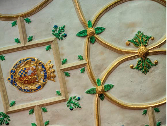 Ceiling of the window bay (detail) of the Great Chamber,