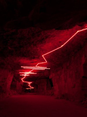 Christian Delécluse's installation in the Galerie rouge at Maison de la Pierre