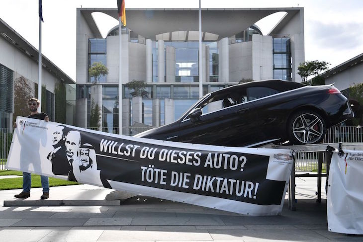 The Chancellery in Berlin, currently the location of an art installation targeting Turkey's president.