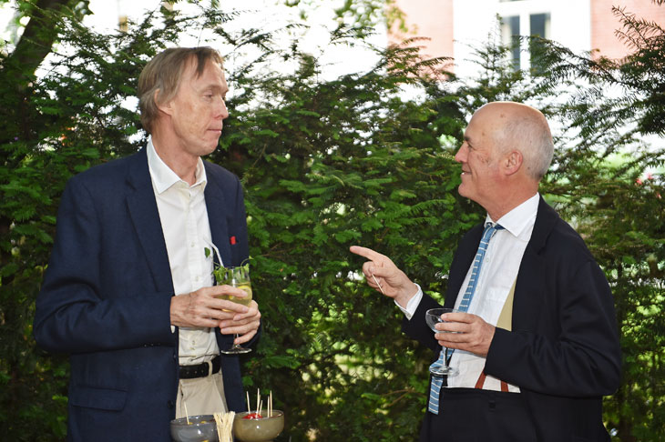 James Stourton and Charles Saumarez Smith at the Apollo summer party 2017. Photo © Nick Harvey