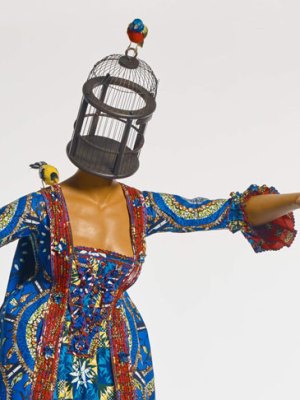 Mrs Pinckney and the Emancipated Birds of South Carolina (detail; 2017), Yinka Shonibare. Yale Center for British Art. Photo: Stephen White