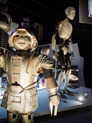 'Into the Unknown: A Journey through Science Fiction' (installation view; 2017), at the Barbican Centre. Photo: Tristan Fewings/Getty Images