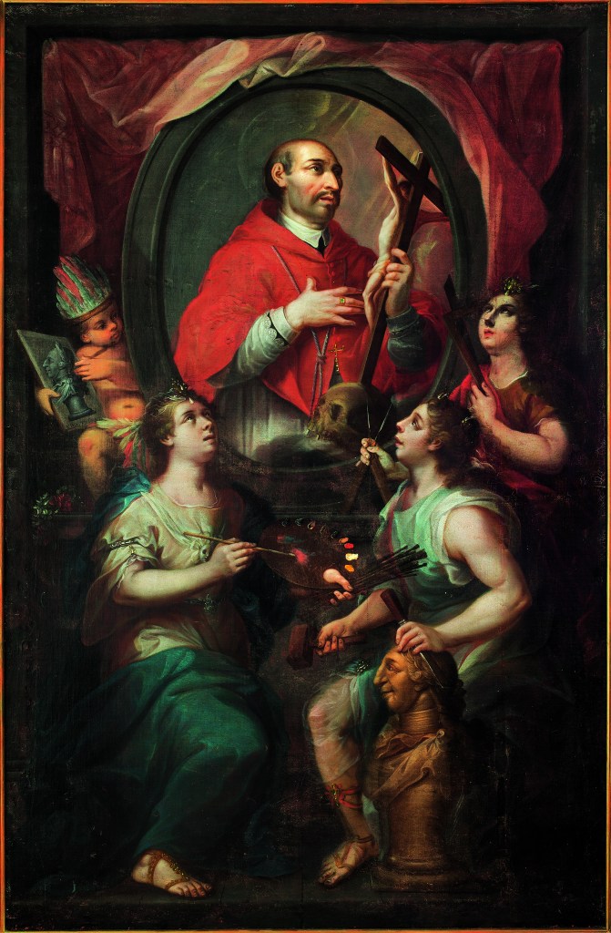 Saint Charles Borromeo and the Allegory of the Arts, (1782), attributed to Rafael Gutiérrez, Museo Nacional del Virreinato, Tepotzotlán