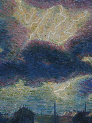 Lampi (Flashes) (detail; 1909–10), Luigi Russolo. Galleria dello Scudo at Flashback