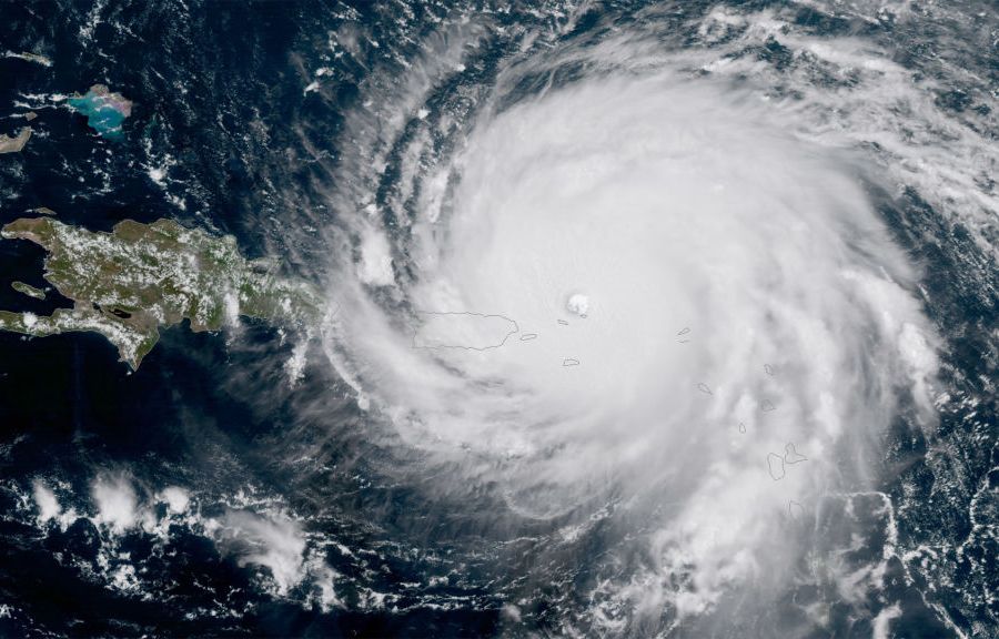 Hurricane Irma approaches Puerto Rico, 6 September 2017. Photo: NASA/NOAA GOES Project via Getty Images