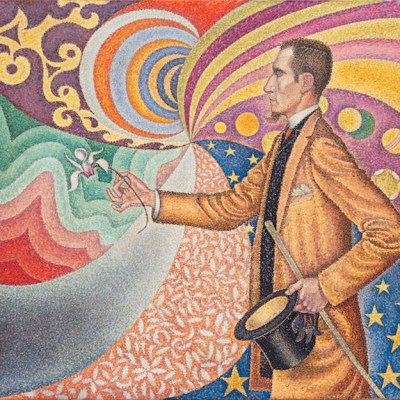 Opus 217. Against the Enamel of a Background Rhythmic with Beats and Angles, Tones, and Tints, Portrait of M. Félix Fénéon in 1890 (1980), Paul Signac. Courtesy of the Museum of Modern Art, New York