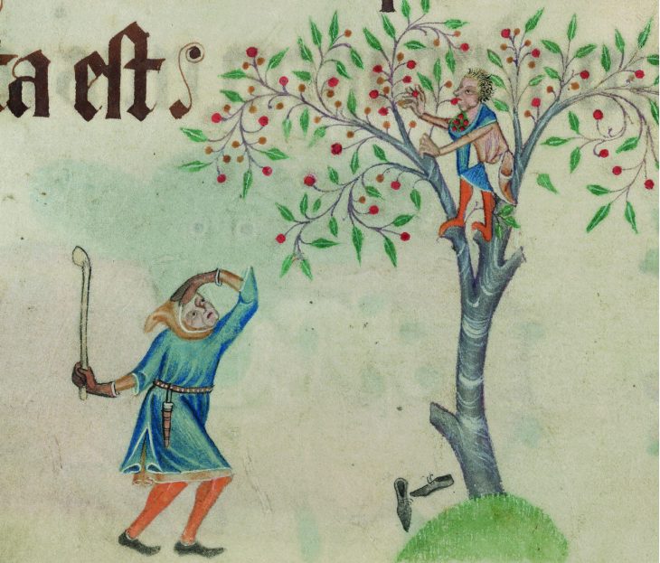 Detail from folio 196v of the Luttrell Psalter, (c. 1325–40), unknown artist; patron: Geoffrey Luttrell, British Library, London, photo: © British Library Board