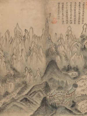 General View of Inner Geumgang, (detail) (mid 19th century) Sin Hakgwon.