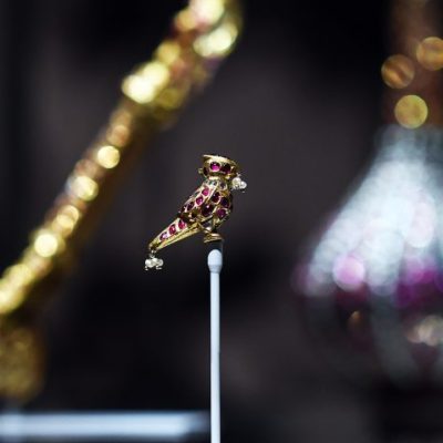 An object from the Al Thani collection on display at the Metropolitan Museum of Art in New York in 2014. Photograph: Jewel Samad/AFP/Getty Images